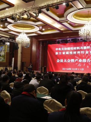 東陽舉行中國電子元件行業(yè)協(xié)會磁性材料與器件分會、浙江省磁性材料行業(yè)協(xié)會2018年度會員大會暨產(chǎn)業(yè)報告會